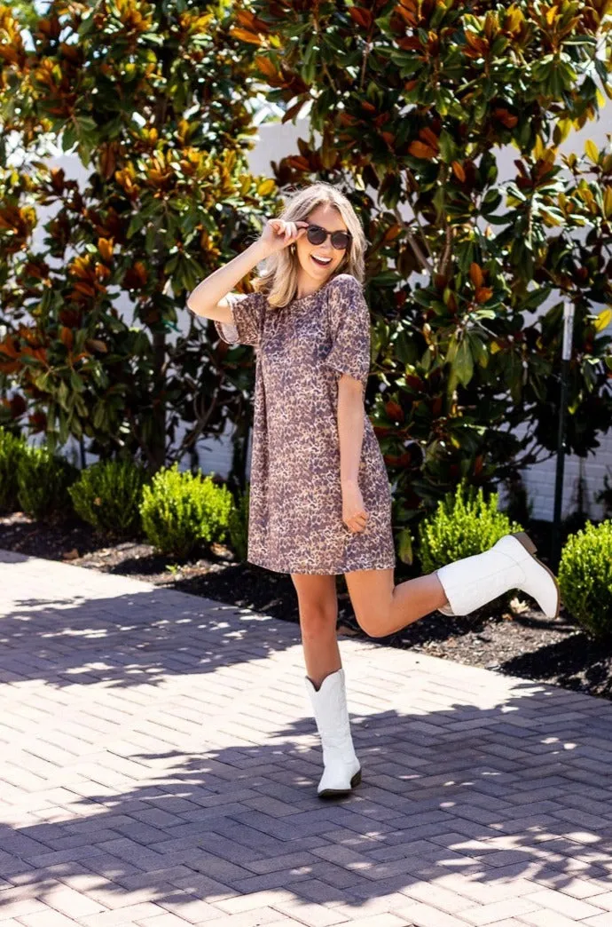 Leopard T-shirt Dress