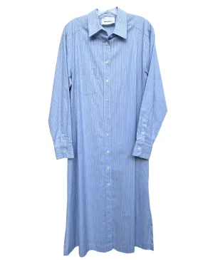 Light Blue Multi Stripe Cotton Shirtdress