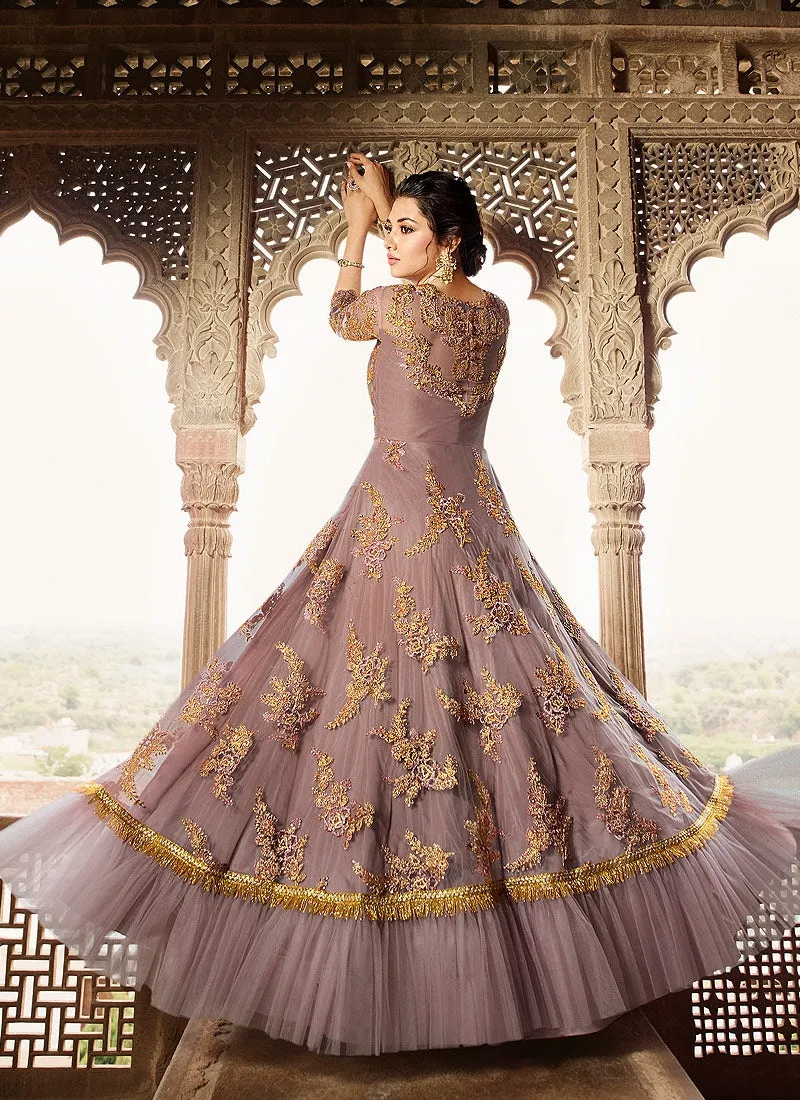 Light Purple Overall Embellished Anarkali Suit