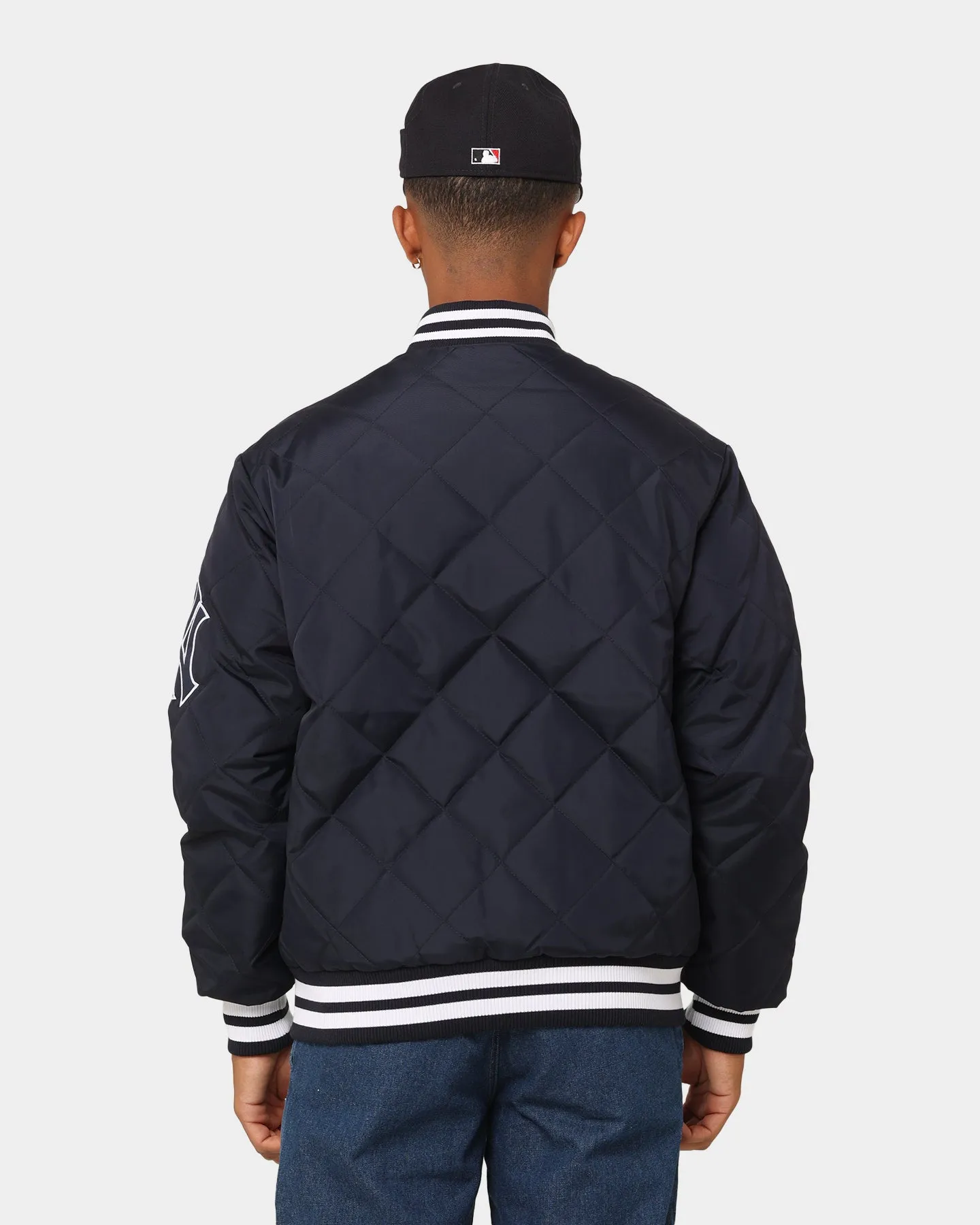 Majestic Athletic New York Yankees Tonals Quilted Varsity Jacket True Navy