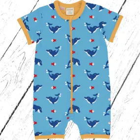 Maxomorra Sommer Overall Rompersuit DOLPHIN