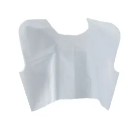 Medline Disposable Tissue / Poly / Tissue Exam Capes: White, 30" W X 21"L, 100 Count