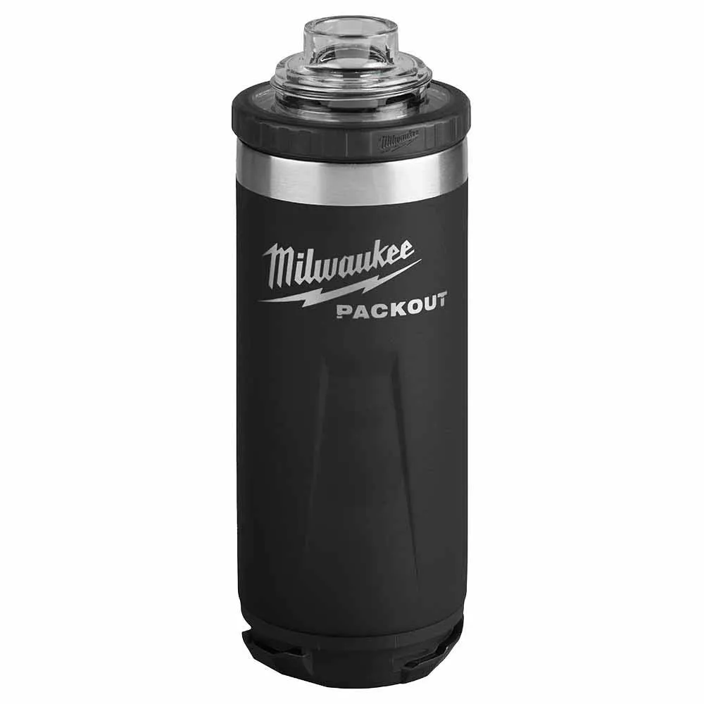 Milwaukee 48-22-8382B PACKOUT 18oz Insulated Bottle with Chug Lid - Black