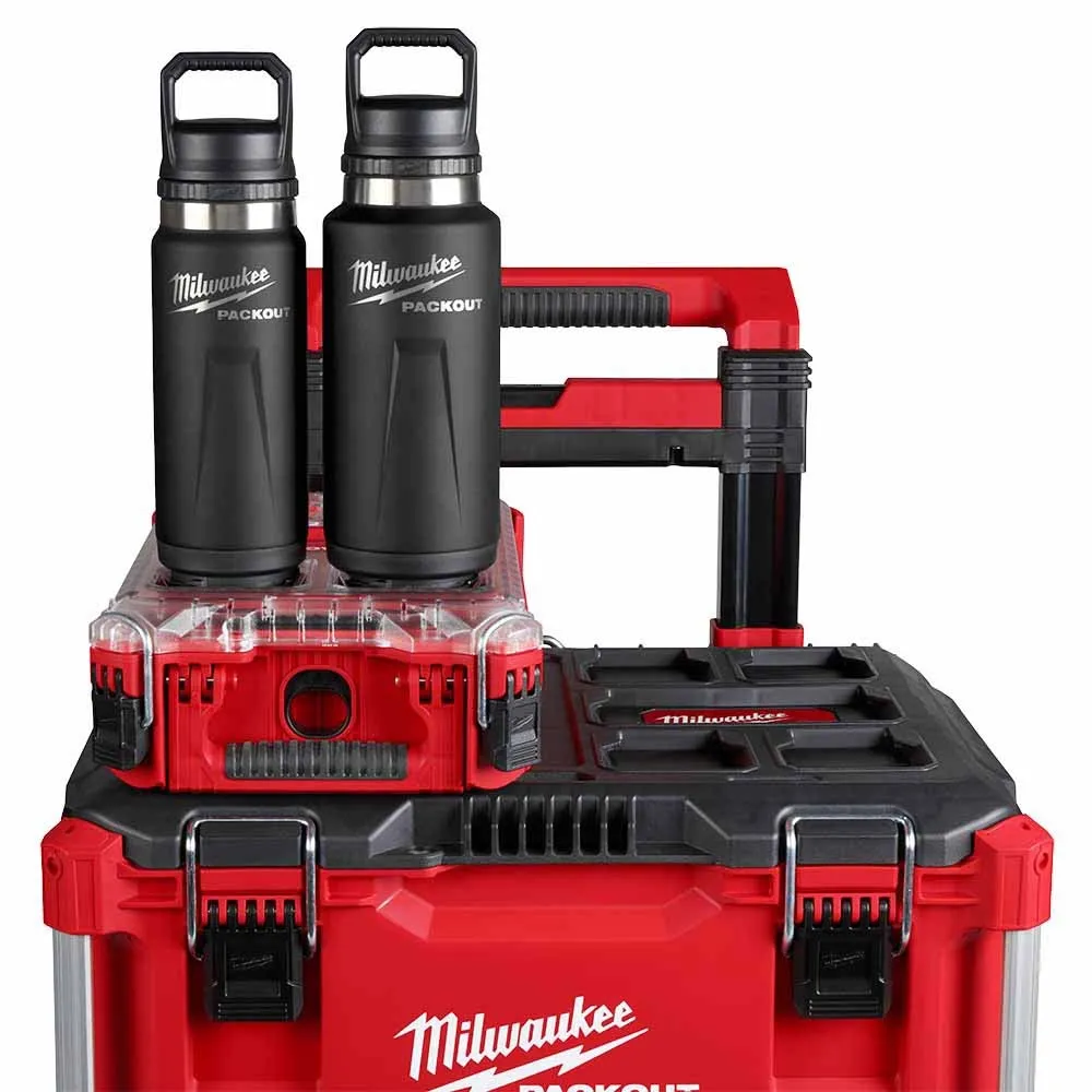 Milwaukee 48-22-8382B PACKOUT 18oz Insulated Bottle with Chug Lid - Black