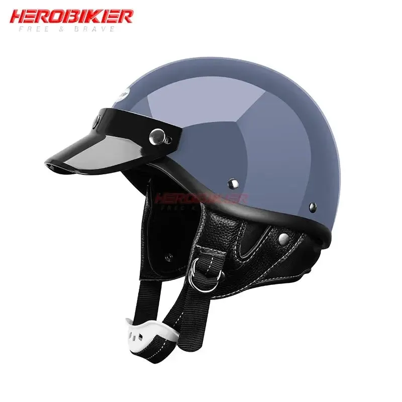 Motorcycle Retro Half Face Helmet Moto Riding Motorcycle Breathable Racing Off Road Helmet Casco Moto Capacete Casque