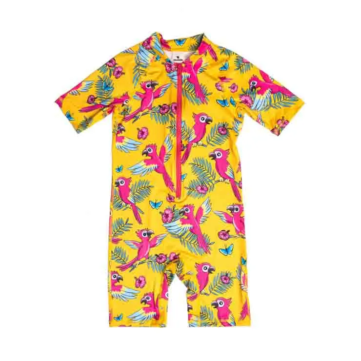 Mullido Swim Overall - Yellow Parrot