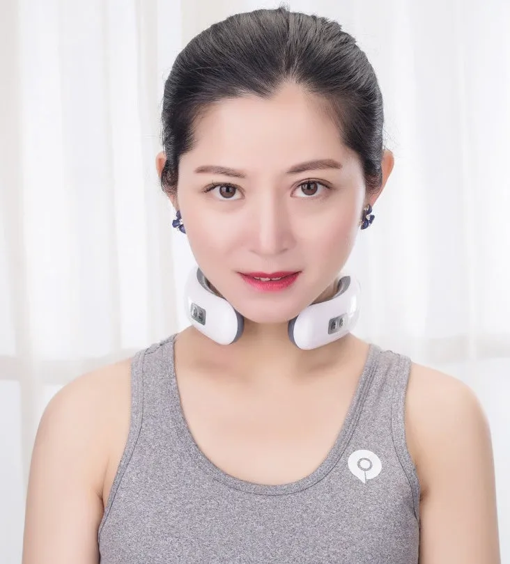 Multi-Functional Neck Traction Device, Electric Neck Massager with Dynamic Neck Stretching Heat Therapy