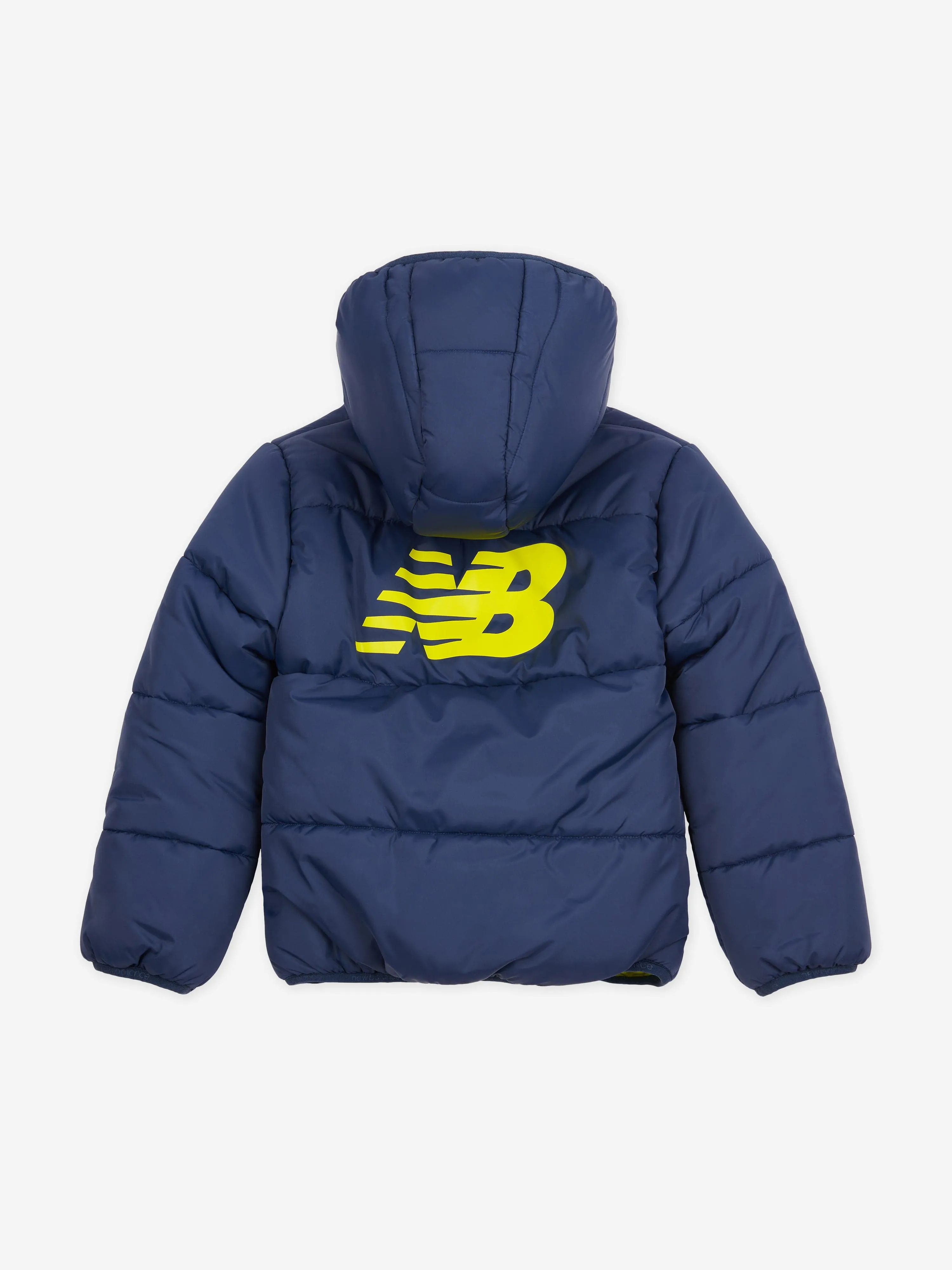 New Balance Baby Boys Bond Quilted Graphic Jacket in Navy