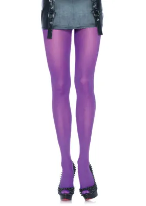 Nylon Tights One Size Purple