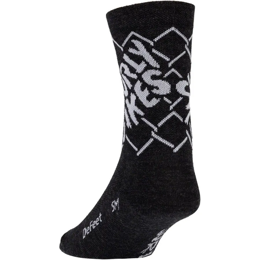 On the Fence Bike Socks - Black