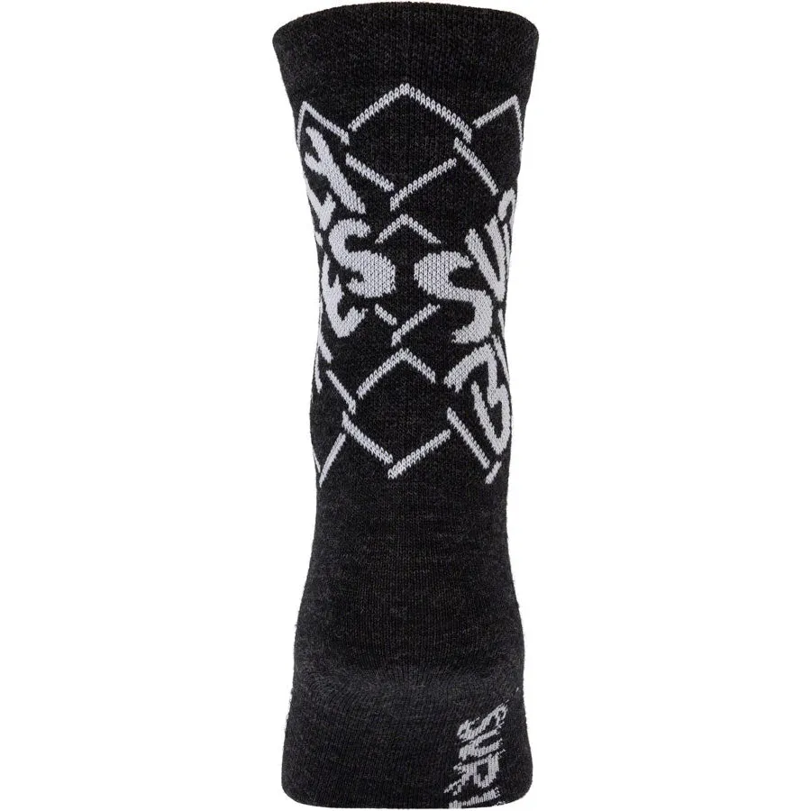 On the Fence Bike Socks - Black