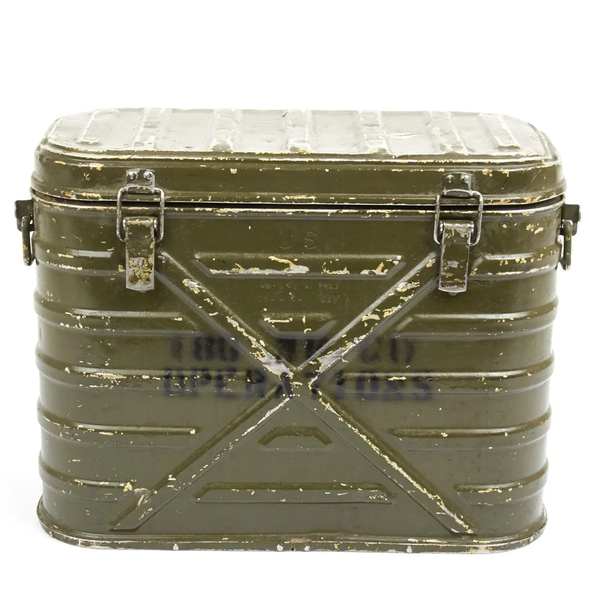 Original U.S. Vietnam War Military Aluminum Mermite Hot Cold Insulated Food Container- 1960s Dates