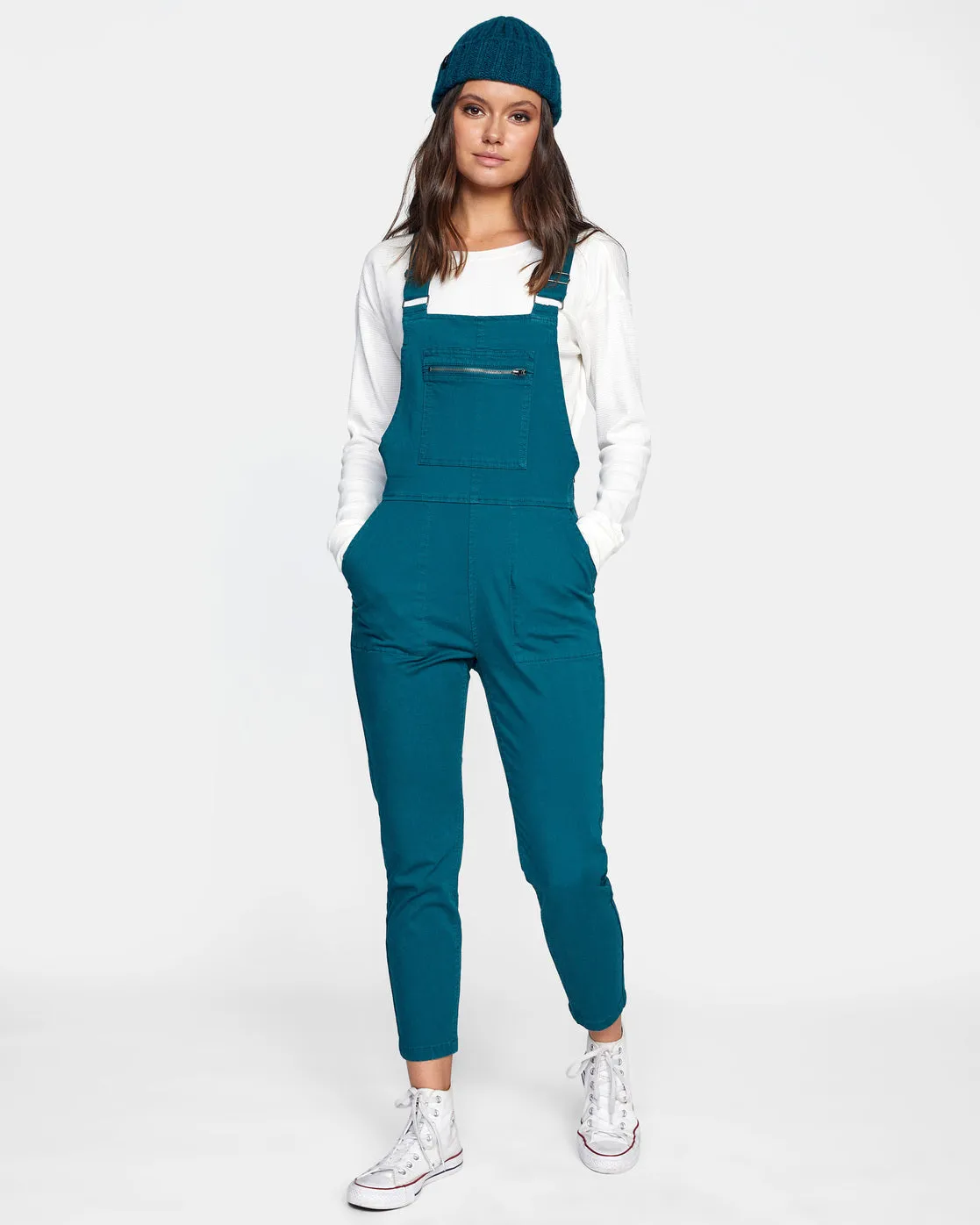 Peace Mission Woven Overall - Deep Teal