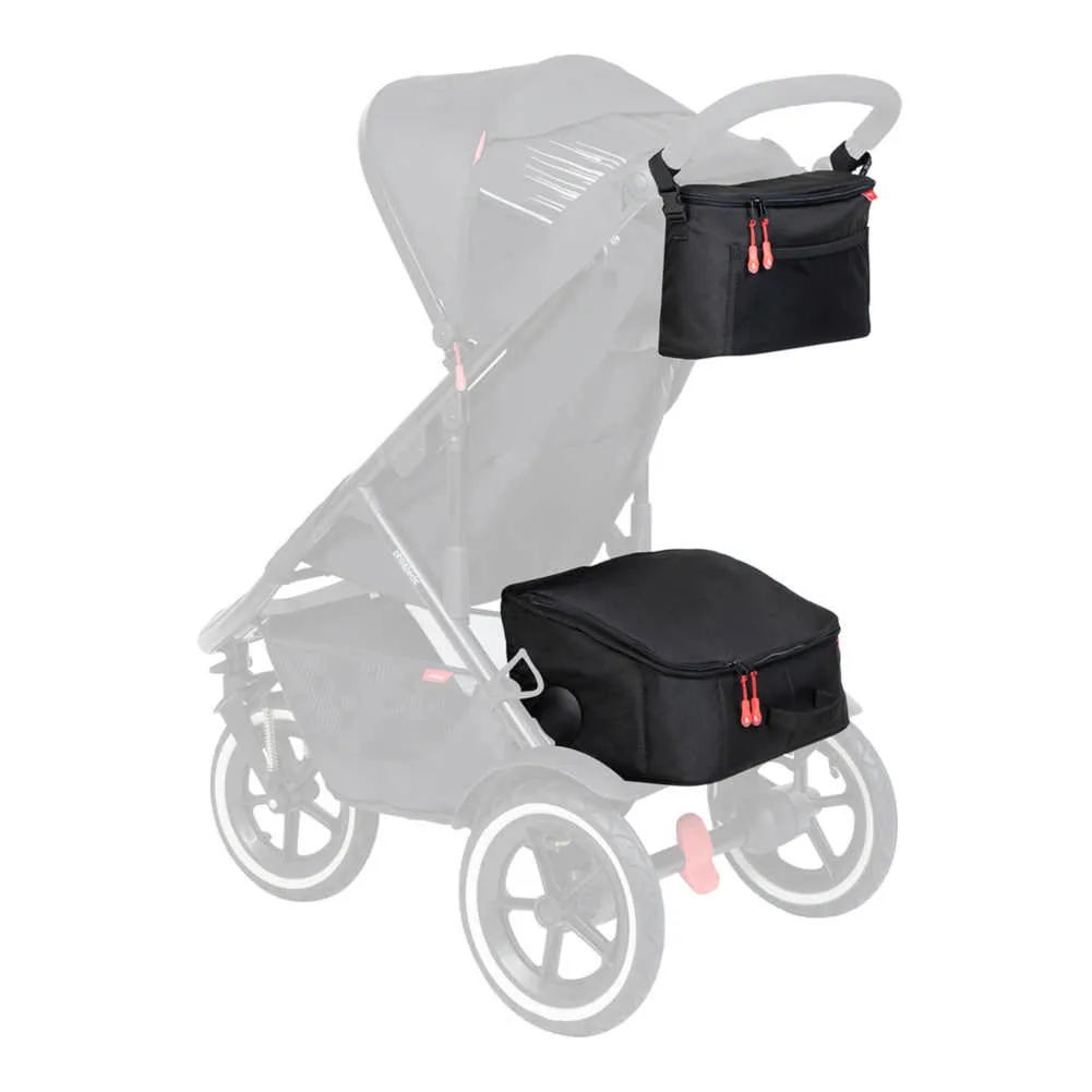 Phil&Teds Igloo Storage Caddy for Inline Strollers - Black