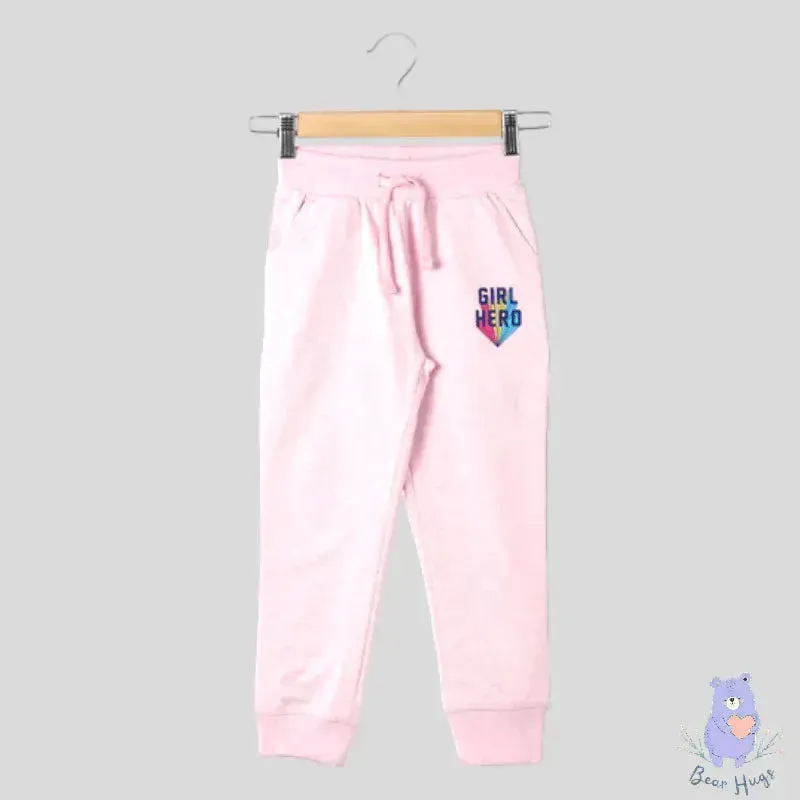 PINK N BLUE Heathered Slim Fit Joggers with Drawstring Waistline