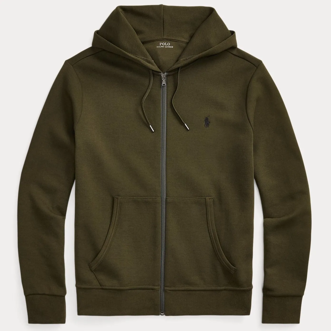 Ralph Lauren Double-Knit Full-Zip Hoodie Olive