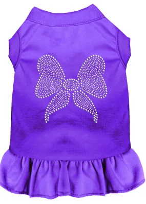 Rhinestone Bow Dress Purple Med (12)