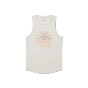 Sadie Vintage Rocker Tank - Sunset