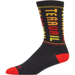 Scroll Wool Bike Socks - Black