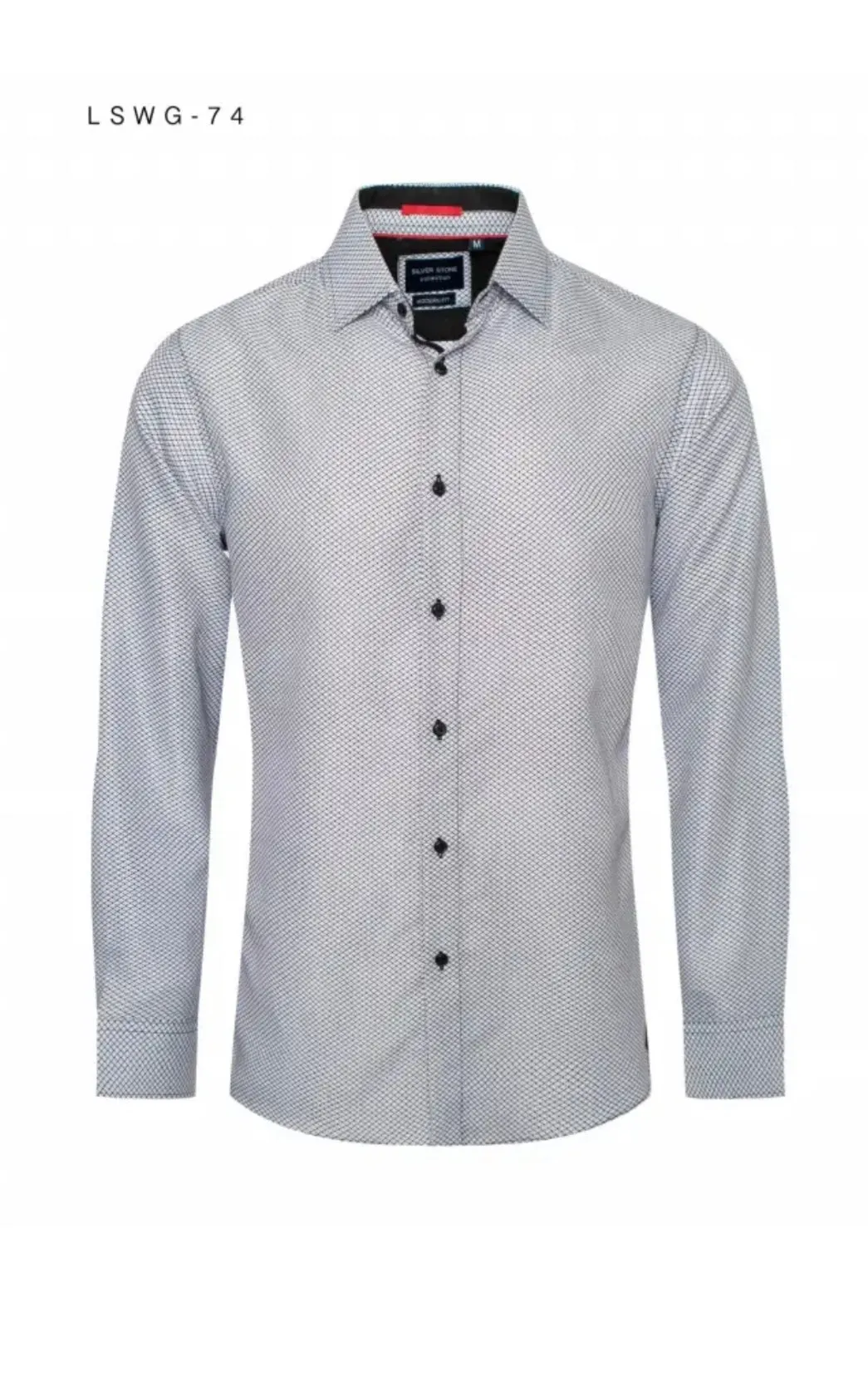 SILVER *STONE PRINTED MEN'S BUTTON DOWN DRESS SHIRT