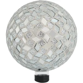 Sunnydaze Mirrored Diamond Mosaic Gazing Globe Ball - 10"