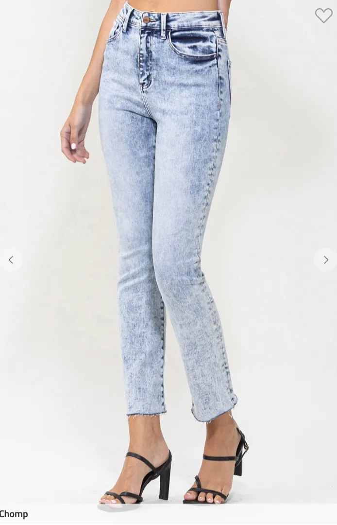 Super High Slim Straight Leg Denim Jeans by Vervet - Final Sale