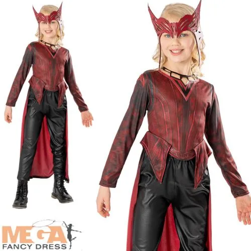 Superhero Licensed Scarlet Witch Girls Marvel Costume