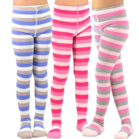 TeeHee Socks Kid's Casual Cotton Tights Stripes 3-Pack (70309)