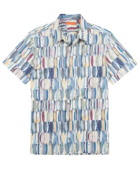 Tori Richard Men's Board Room SS Shirt/Ocean Blue