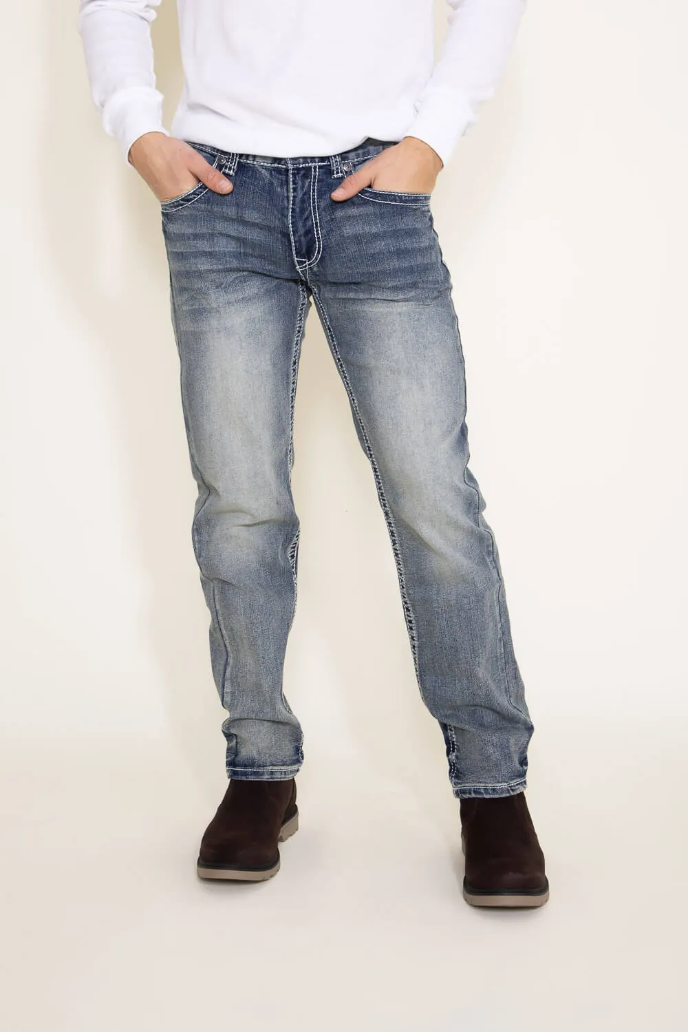 True Luck Melvin Straight Jeans for Men | TL15350136