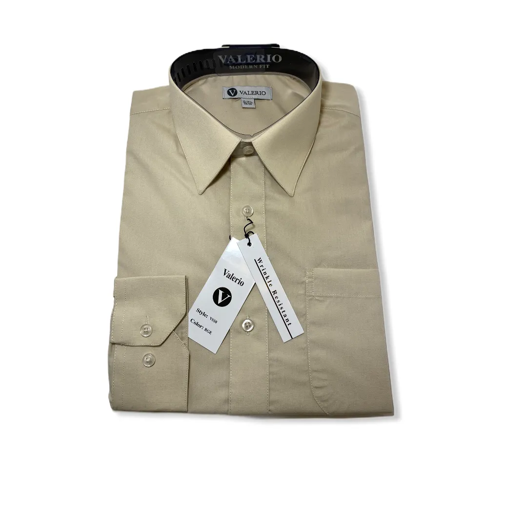 Valerio Beige Dress Shirt (NEW)