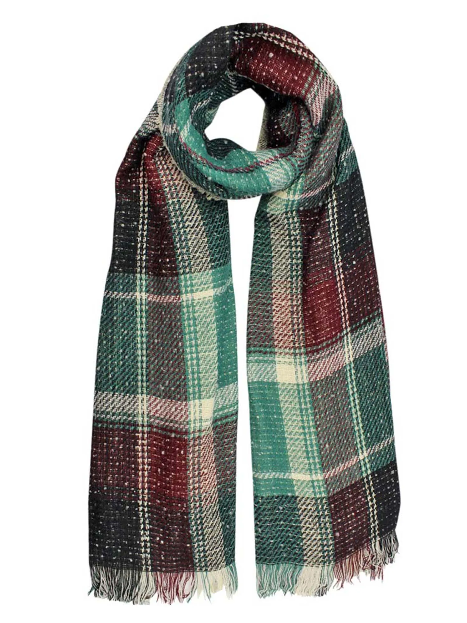 Vintage Style Plaid Blanket Scarf Wrap