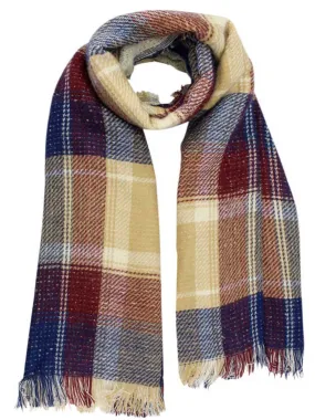 Vintage Style Plaid Blanket Scarf Wrap