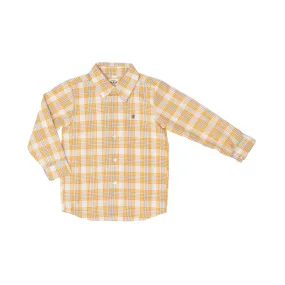 William Mustard & Blue Plaid Oxford Shirt