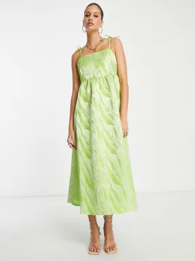 Women's Jacquard Cami Maxi Dress,Lime Green