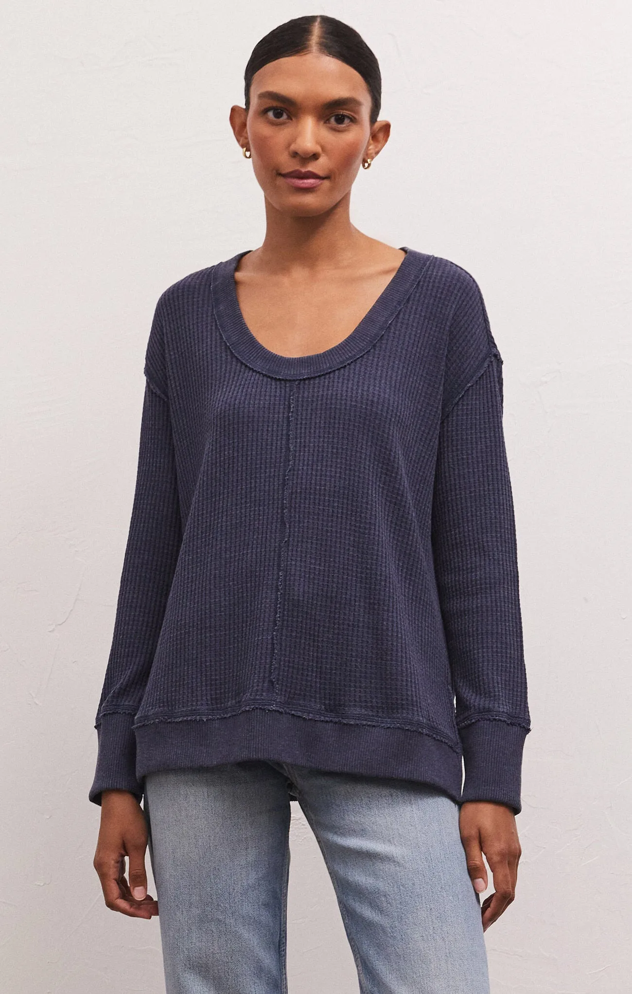 Z Supply Willow Waffle Long Sleeve Top